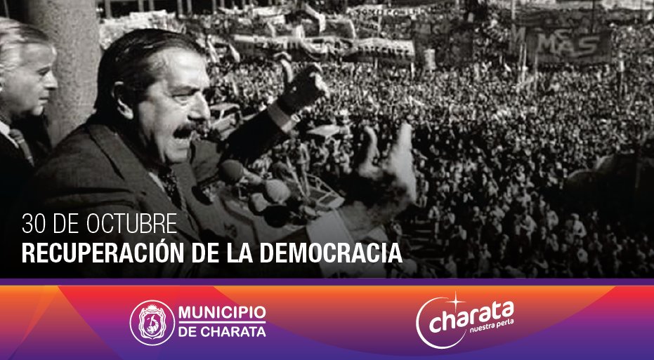 Desde hace 36 años conmemoramos la recuperación de la #Democracia en nuestro país. 🙌✊