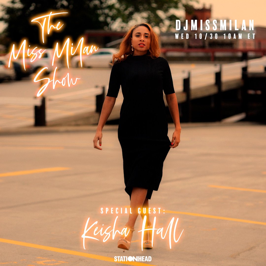 DJMissMilan's tweet photo. WAKE THAT ASS UP🗣
The @MissMilanShow is ON🧚🏽‍♀️🔥 

10am joining us in the studio is Keisha Hall!

Plus New Music Report, Wednesday Wellness &amp; Wisdom, #WTFFACT &amp; more! 

Get the app &amp; tune in on your phone: https://t.co/lyGA4EkWsy https://t.co/UASHHJV6fq
