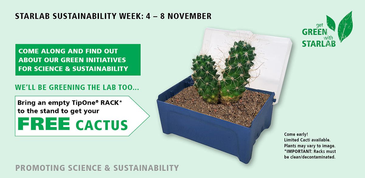 StarlabUKLtd's tweet image. Next week is #starlabsustainabilityweek Look out for #sustainability events being held in your area; find out about Greening Your Lab and get a FREE Cactus 🌵 #sustainablescience #getgreenwithstarlab