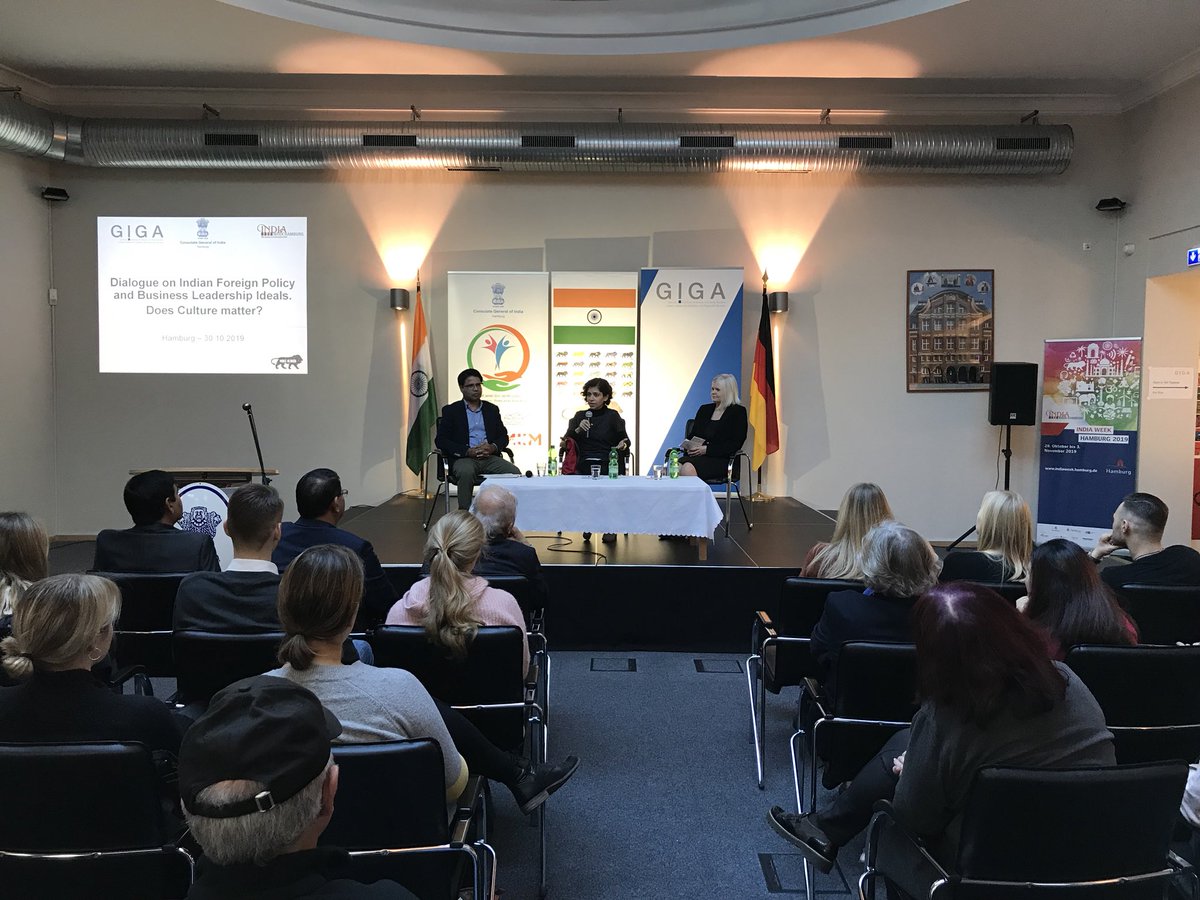 Giga Institute On Twitter Now Indiainhamburg Our Panel W Giga President Amritanarlikar Anke Turner Hs Fresenius Rambhatt Dialogue On Indian Foreign Policy And Business Leadership Ideals Does Culture Matter Welcome By Consul