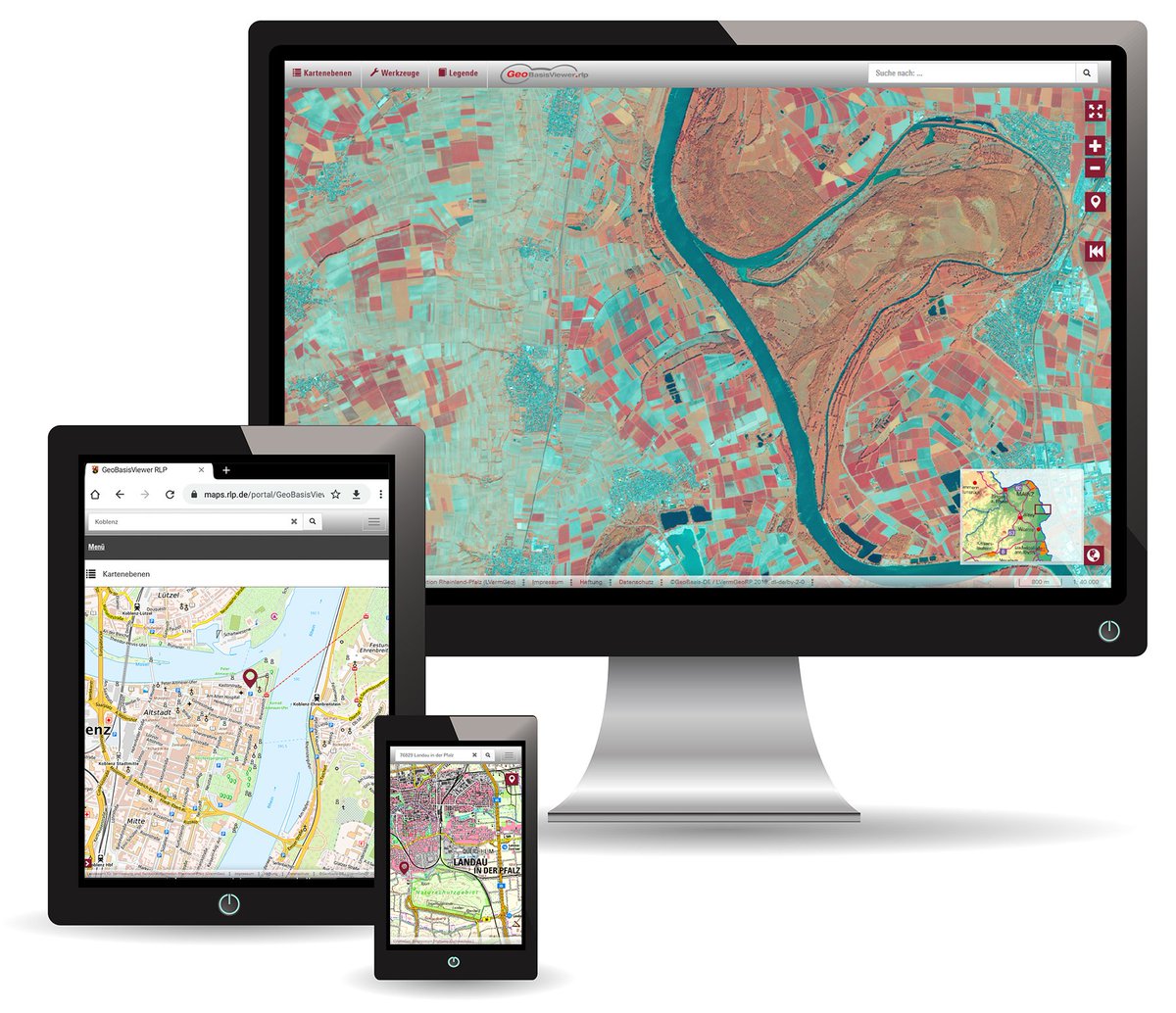 Karten 🗺️ zu Rheinland-Pfalz und sogar Satellitendaten 🛰️ können ab sofort noch einfacher und intuitiver auf Endgeräten wie Smartphones, Tablets oder Notebooks verwendet werden. Hier gleich ausprobieren: maps.rlp.de
