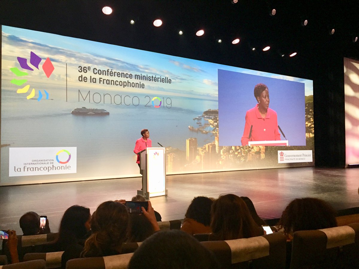 NathalieRoyPres's tweet photo. Début des travaux de la conférence ministérielle de la Francophonie. Le Québec à la table de l’OIF avec les 88 États membres. #oif #cmfmonaco #PolQc https://t.co/POgxZWslLt