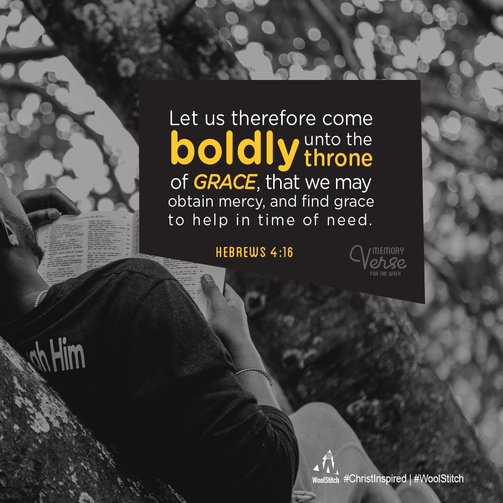WoolStitch's tweet image. #Memoryversefortheweek Hebrews 4:16

"Let us therefore come boldly unto the throne of grace, that we may obtain mercy, and find grace to help in time of need."

Today, enter His throne so you can find grace in your need

#Bibleverse #Hebrews4v16 #memoryverse #devotion #WoolStitch