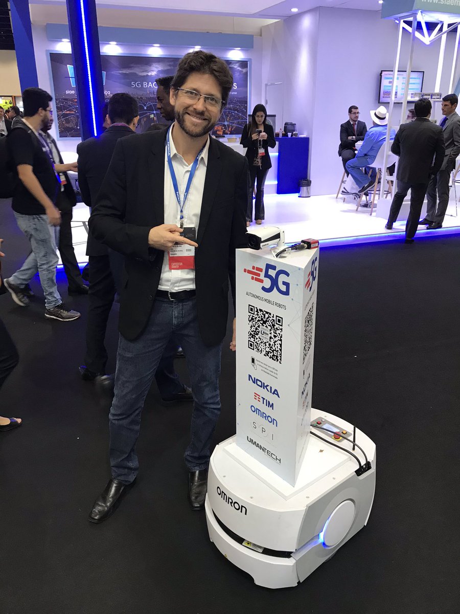Together with <a href="/OmronBrasil/">Automação Industrial</a> we integrated the first Autonomous Intelligent vehicle over #5G in Latin America. Remarkable! <a href="/nokiaindustries/">Nokia for Industries</a> #Futurecom2019 #NokiaFuturecom2019