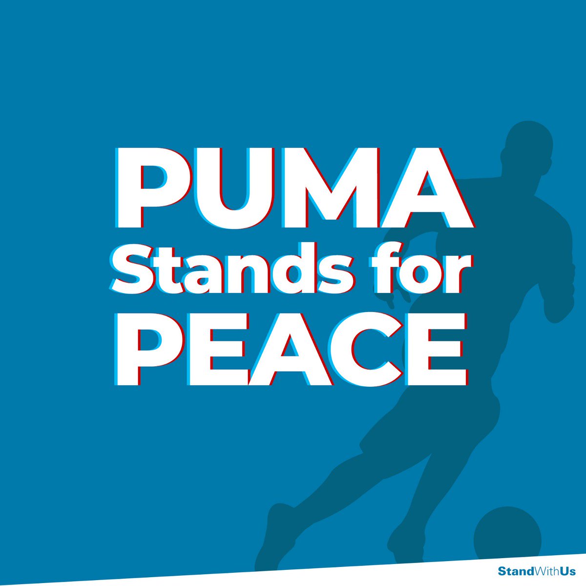 StandWithUs's tweet photo. Sportswear company @PUMA is being publicly attacked by the BDS movement for sponsoring the Israeli Football Association. Don’t let hate and division win. Join us and #SupportPUMA at: https://t.co/fmj3ZjN8ee https://t.co/8VrB0zi2Wb