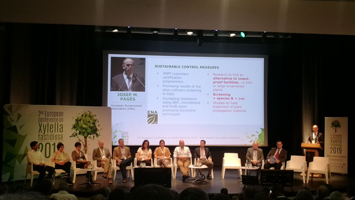 CPicard_eppo's tweet photo. .@JosepMPages commenting that the #VSPP is an achievement. However, alternatives to the use of insect-proof structures need also to be developed (e.g. Heat water treatments for other plants for planting than Vitis). #xylella19 https://t.co/bSrWn8QdYb