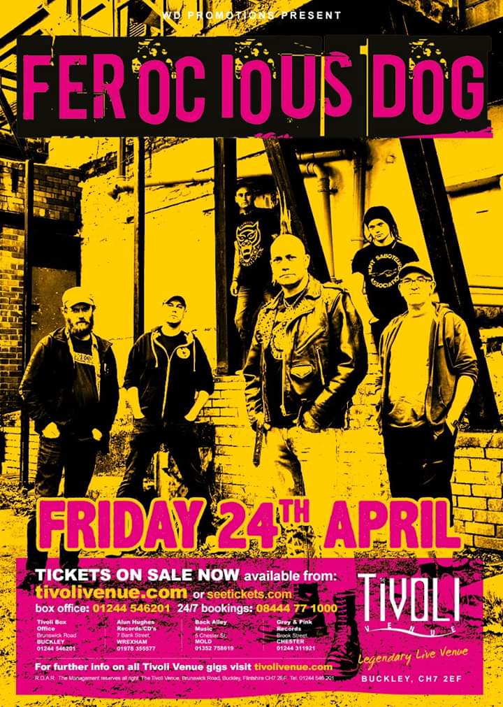 *Gig Announcement*
The brilliant <a href="/FerociousDog/">Ferocious Dog</a> head back to The Tivoli Friday 24th April 2020. ADV Tickets £16.50