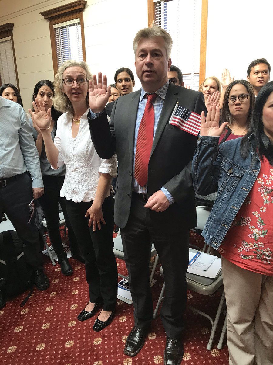 .<a href="/USCIS/">USCIS</a> and #SanMateoCo joined together for a Naturalization Ceremony at the former San Mateo County Courthouse in #Redwood City where we welcomed 54 #newUScitizens. #smchistMuseum