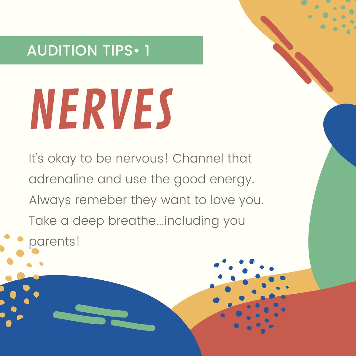 Don’t just survive...thrive in your auditions with AtoZ audition tips! 
Week one: Nerves! 
#child #audition #casting #audition #singing #dancing #acting #childagency #childtalent