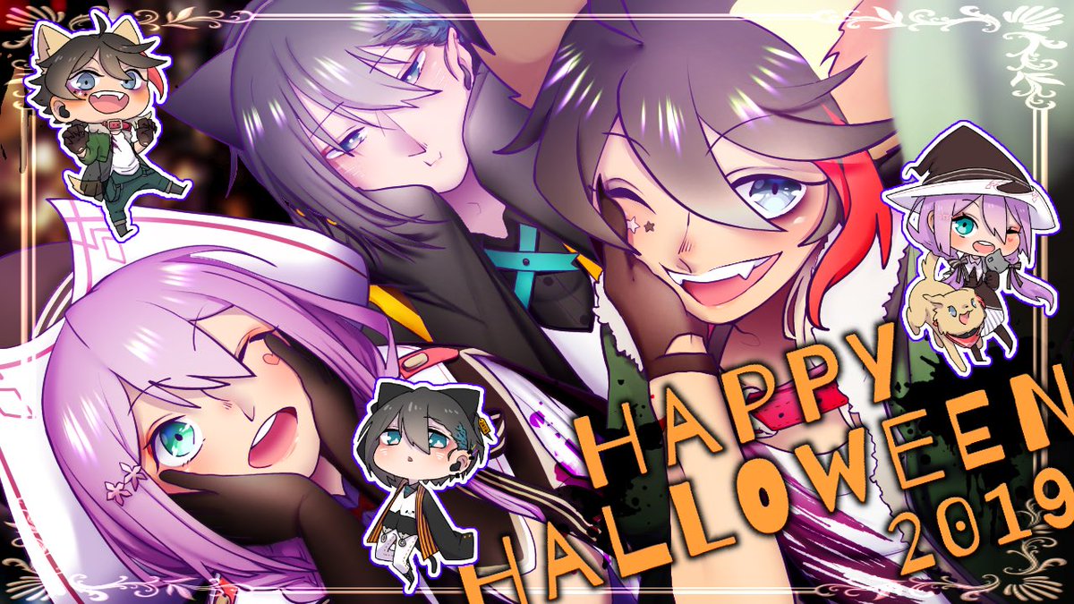 2434ハロウィンキャスト
【痛面組】キャストのオフショット
黛さん⇨猫
三枝さん⇨狼
りつきんさん⇨魔女

※服のセンスは無いので
気にしないで下さい_:('ཀ`」 ∠):
#灰画
#リツキあーと 
#さ絵ぐさ 