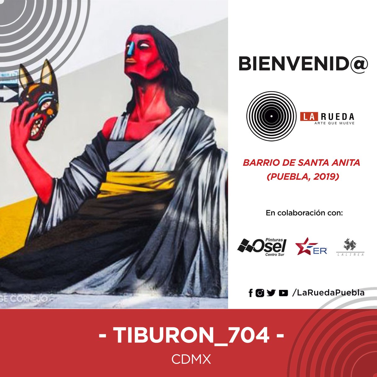 Desde la #CDMX, Tiburon704🧔 se suma con nosotros a #LaRuedaEnSantaAnita.🖌 🎨

Nuestro reconocimiento a #Tiburon704, <a href="/OselCentroSur/">Pinturas Osel</a> y #EstrellaRoja por todo su apoyo para llevar a cabo este gran proyecto!🙏

#LaRuedaPuebla #ArteQueMueve #PinturasOsel #AsiSePintaMexico #Puebla
