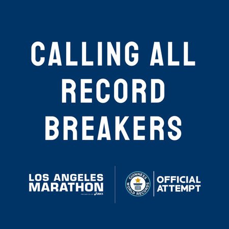 lamarathon's tweet photo. Calling all record breakers with running shoes! We are excited to announce the 2020 Los Angeles Marathon presented by ASICS will be an official @GWR attempt proving ground for all runners who want to make their mark on the world. Applications are open!  👉https://t.co/7yQrf7rjsf https://t.co/GGSNsFPGzy