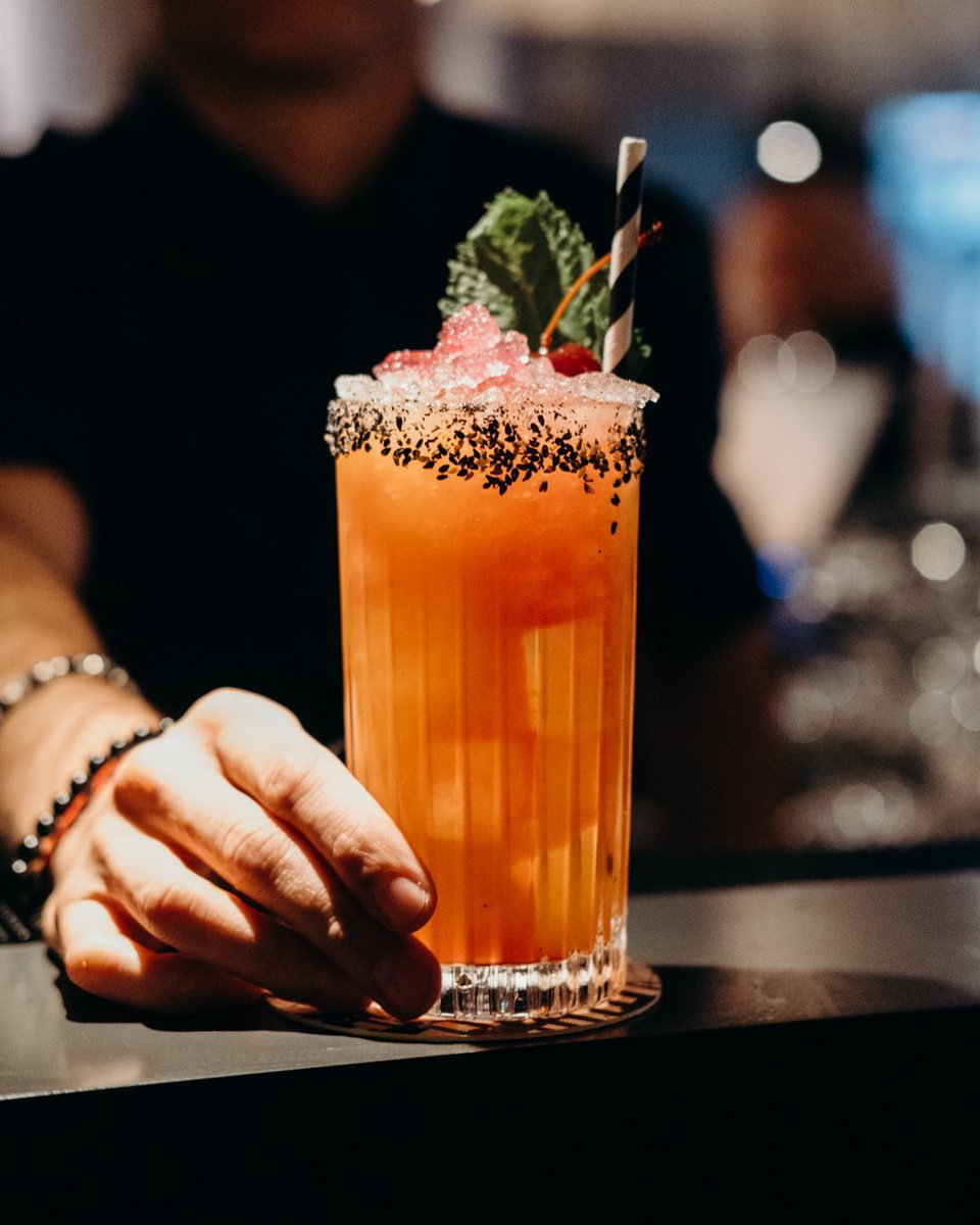 Each Halloween, our bar manager Enrique, creates an exclusive cocktail and 2019 is our year of the Nippon-Zombie. 
A blend of 3 rums shaken with kumquat liquor, yuzu, grapefruit, passion fruit juice with a black sesame rim. A strong start for your Halloween shenanigans.