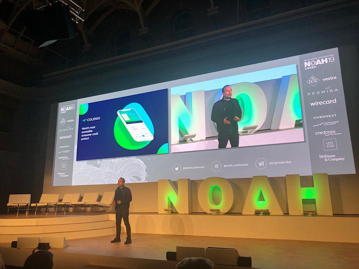 ColendiApp's tweet photo. Colendi Ceo Bulent Tekmen is on the main stage at #NOAHLondon2019 as a winner of #NOAHBerlin19 Startup Stage Competition! Come and watch his presentation.
#blockchain #colendiworldwide #colenditoken #NoahConference @NOAHConference @tekmen https://t.co/Wuetc5Lpxi