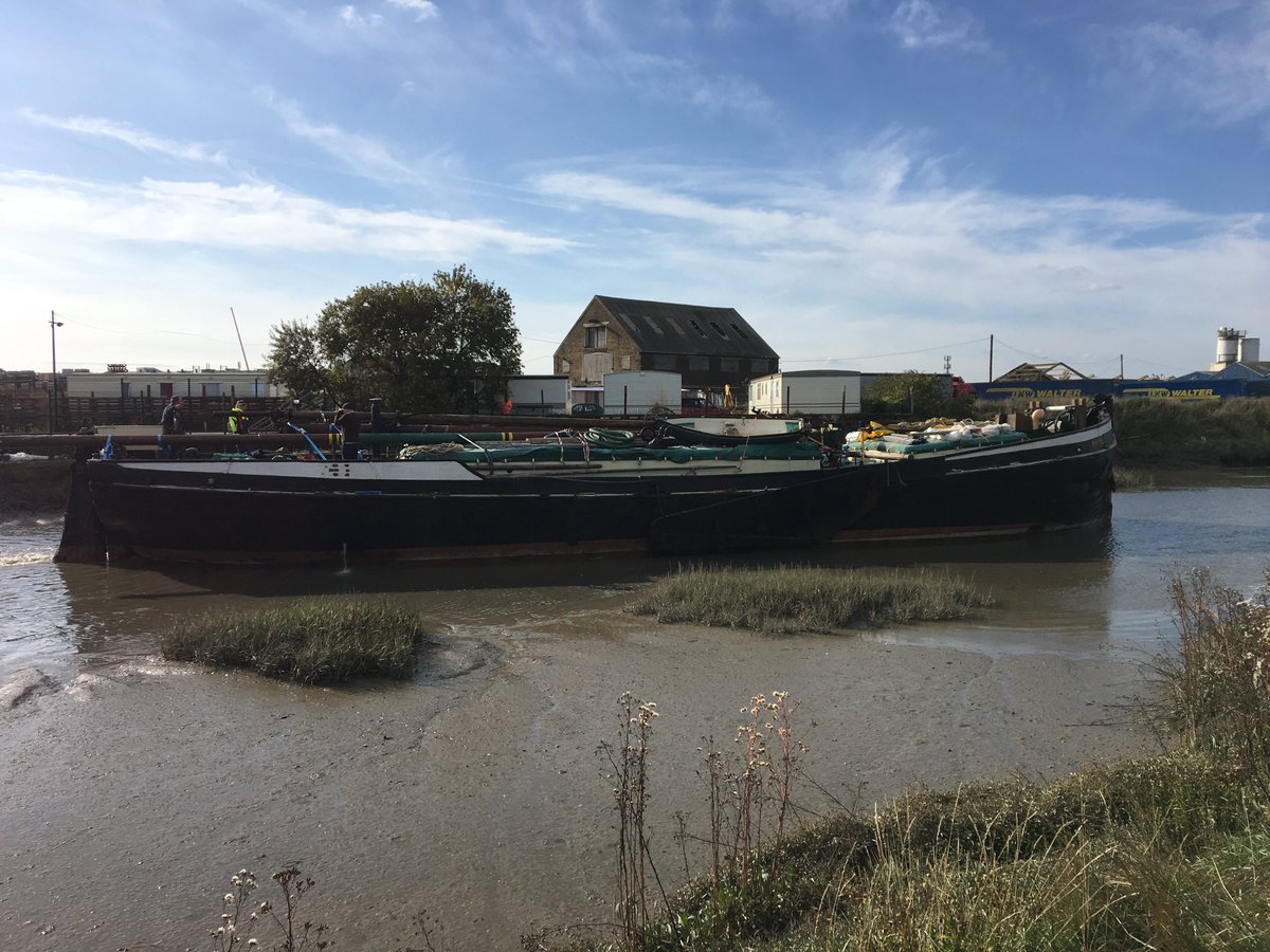 Journey complete - we are safely berthed at Sittingbourne  after a winding trip up Milton Creek this morning. Now the #restoration work starts in earnest <a href="/HeritageFundL_S/">The National Lottery Heritage Fund London & South</a> <a href="/brogdalecic/">BCICgroup</a> #thamesbarges #miltoncreek #sittingbourne <a href="/SwaleCVS/">SwaleCVS</a> <a href="/oakmeresolution/">Oakmere Solutions</a> #maritimeheritage