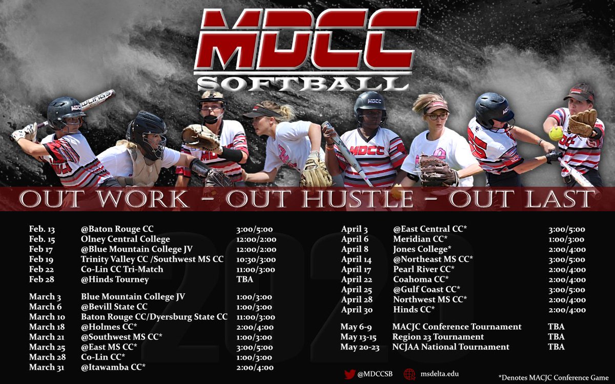 MDCCSB's tweet photo. 🚨SCHEDULE RELEASE🚨 The Spring 2020 Trojan's softball schedule is officially released. Can't Stop. Won't Stop.
GO TROJANS!
#MDCCSB
#FearTheSpear
#OutWorkOutHustleOutLast https://t.co/uqf2Ct872j