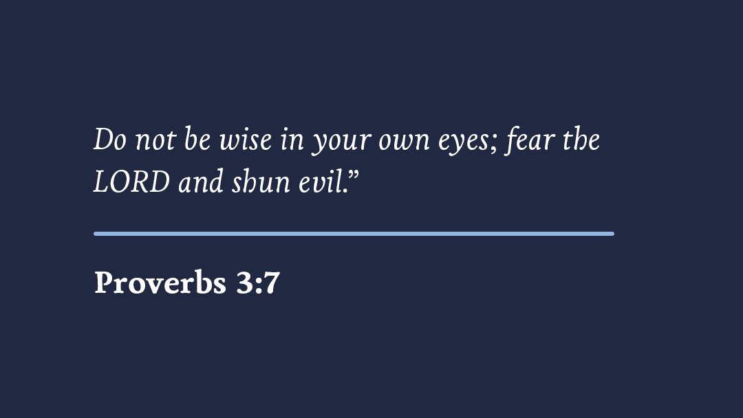 fear the lord and shun evil