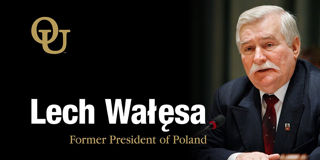 Lech Wałęsa, the former President of Poland, will be this year’s Varner Vitality Lecture keynote speaker on November 15. Learn more about this event and register here: bit.ly/2PhrZMM. #ThisIsOU