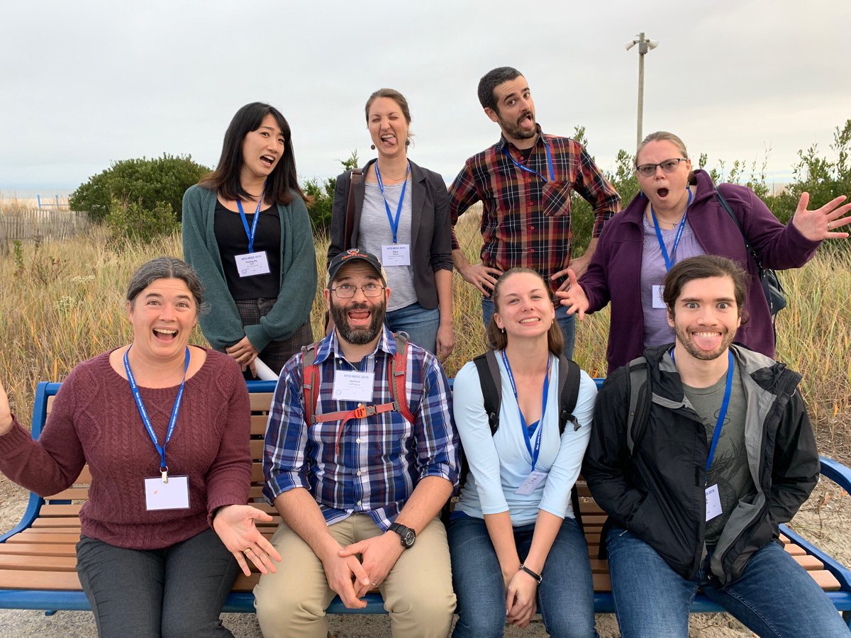 evornithology's tweet photo. Many awesome things about #AFOWOS19 but one of the best was catching up with former lab mates. The Webster (PhD) and Riehl (postdoc) labs were well represented! https://t.co/x7gZjRpSpp