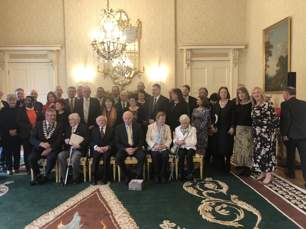 Honoured and privileged to be invited to tea with <a href="/PresidentIRL/">President of Ireland</a> to honour the founding and all  <a href="/TipperaryPeace/">Tipperary Peace Convention</a> committee and volunteers for the great work they do for #peace #🕊
