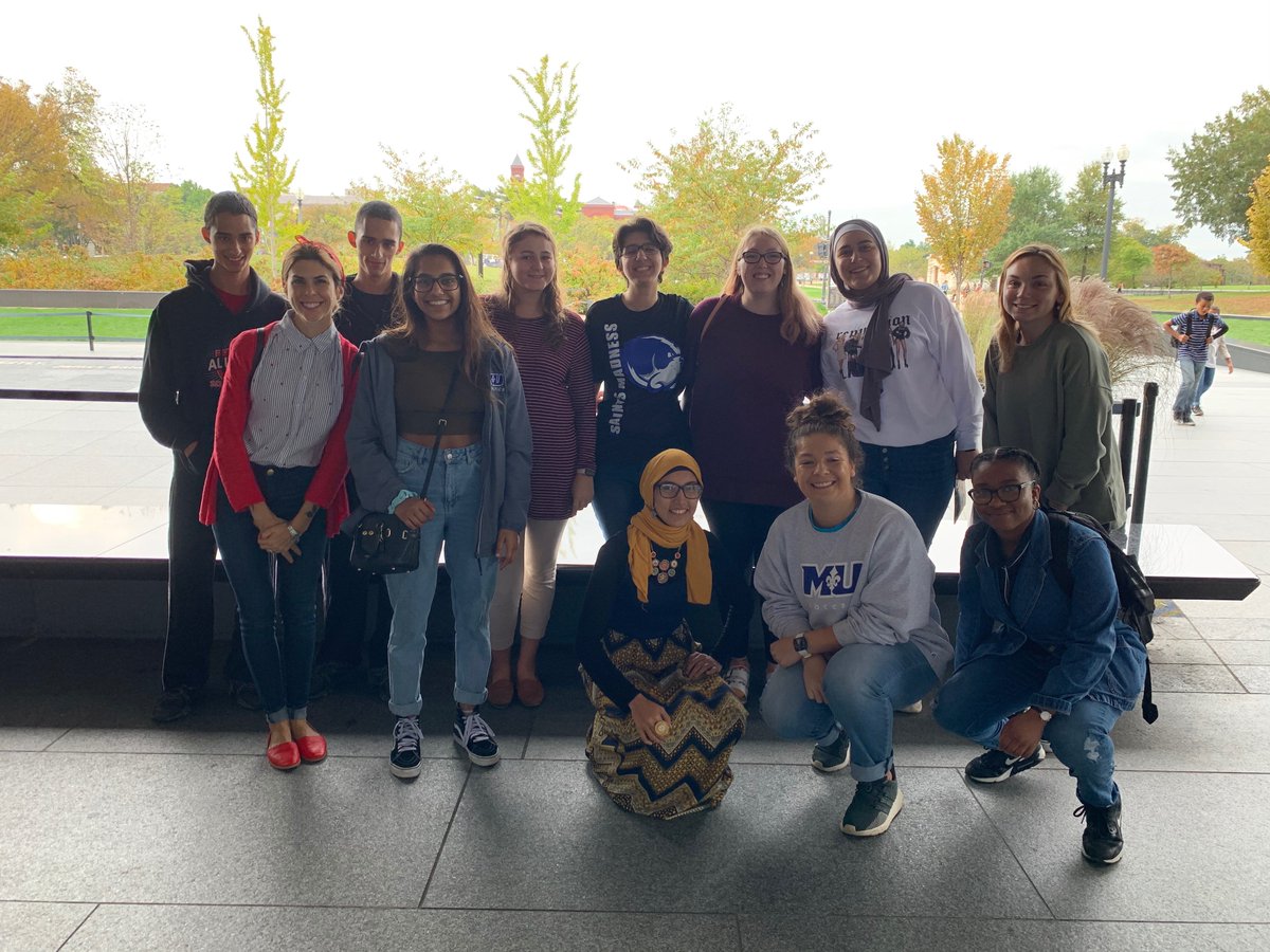 marymounthonors's tweet photo. Students enrolled in Dr. Dewitt's Honors Global Village class spent this morning at the National Museum of African American History and Culture @NMAAHC. How lucky we are to have DC as our classroom! #MPowerU #MarymountHonors https://t.co/jwakneyv7m