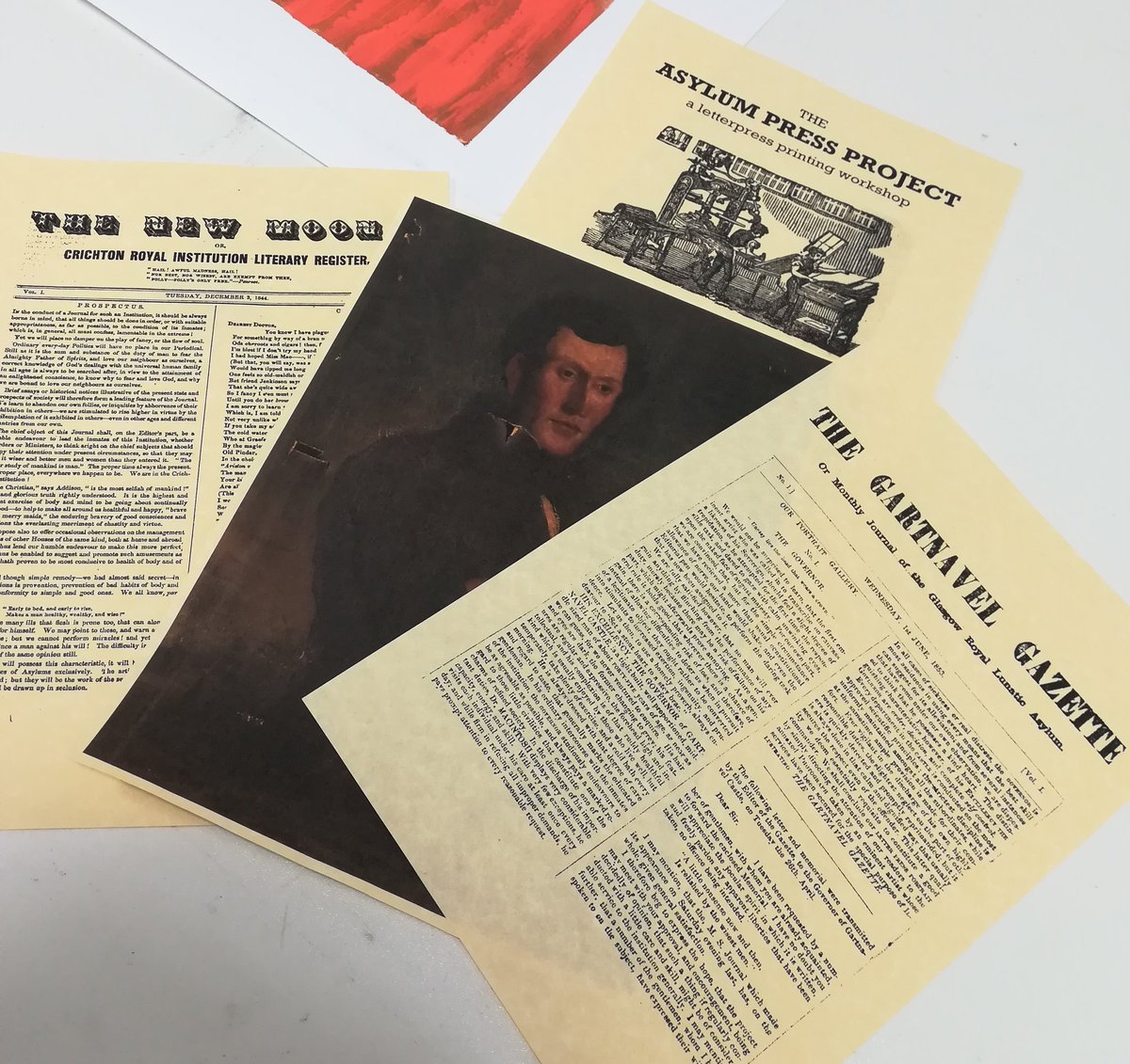 MilaDaskalova's tweet photo. Had a lovely afternoon printing Alexander Smart's poem. I'll upload pictures of the final product in a few days, once the ink dries. Thanks to everyone who attended and especially to @ScotsAntiquary at @PathfootPress for guiding us through the process!
 #AsylumPressProject https://t.co/XcHl4cNc2L