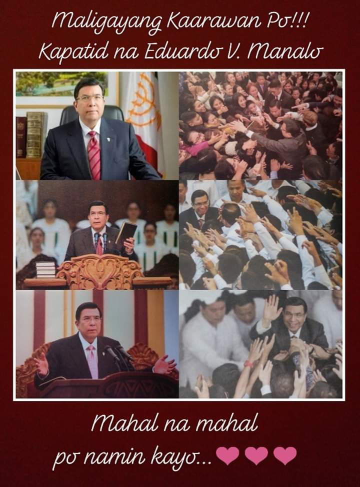 sagasius's tweet photo. Maligayang kaarawan po kapatid na Eduardo V. Manalo, ang Tagapamahalang Pangkalahatan ng INC..ako at ang aking pamilya ay lubos na pasasakop po sa inyo, mahal na mahal po namin kayo...salamat po sa pagmamahal nyo po sa amin...salamat po sa inspirasyon...❤️💕🎉🎂
#WeAreOneWithEVM https://t.co/gpBKC5zHm8