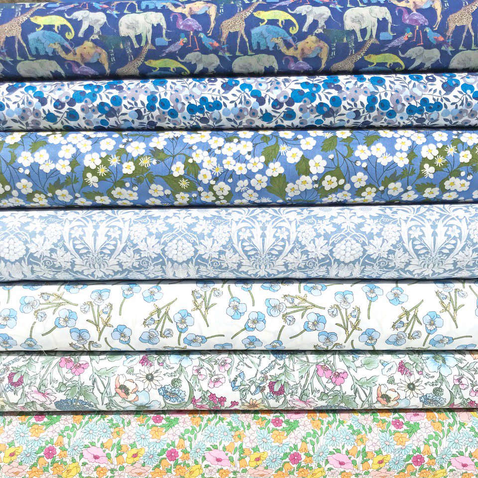 Beautiful blues classic Liberty fabrics from the new 2019/20 classics collection #queueforthezoo #mitsi #wiltshire alicecaroline.com/product-catego…