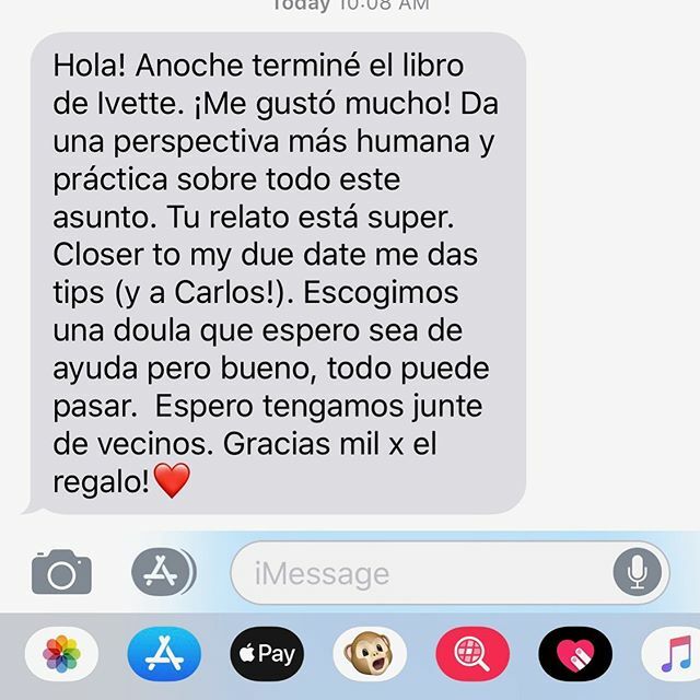 This text from @maritere_rovira one of my oldest and dearest friends made my day — not only did she gift my book to her friend, but her friend liked it a lot. “It gives a human and practical perspective [on motherhood].” I am never ceased to be touched b… ift.tt/3328mML