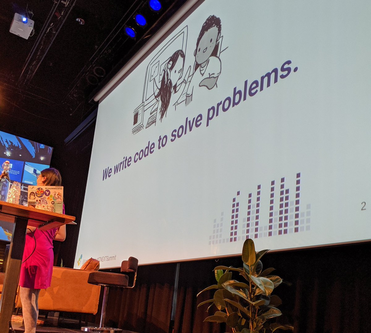 tara_ojo's tweet photo. @lizthegrey's keynote on cultivating production excellence was a great lesson on the importance of observability, and working together to improve system reliability ๐ช๐พ๐ช๐พ #ITNEXTSUMMIT https://t.co/mr7Tkjexnx