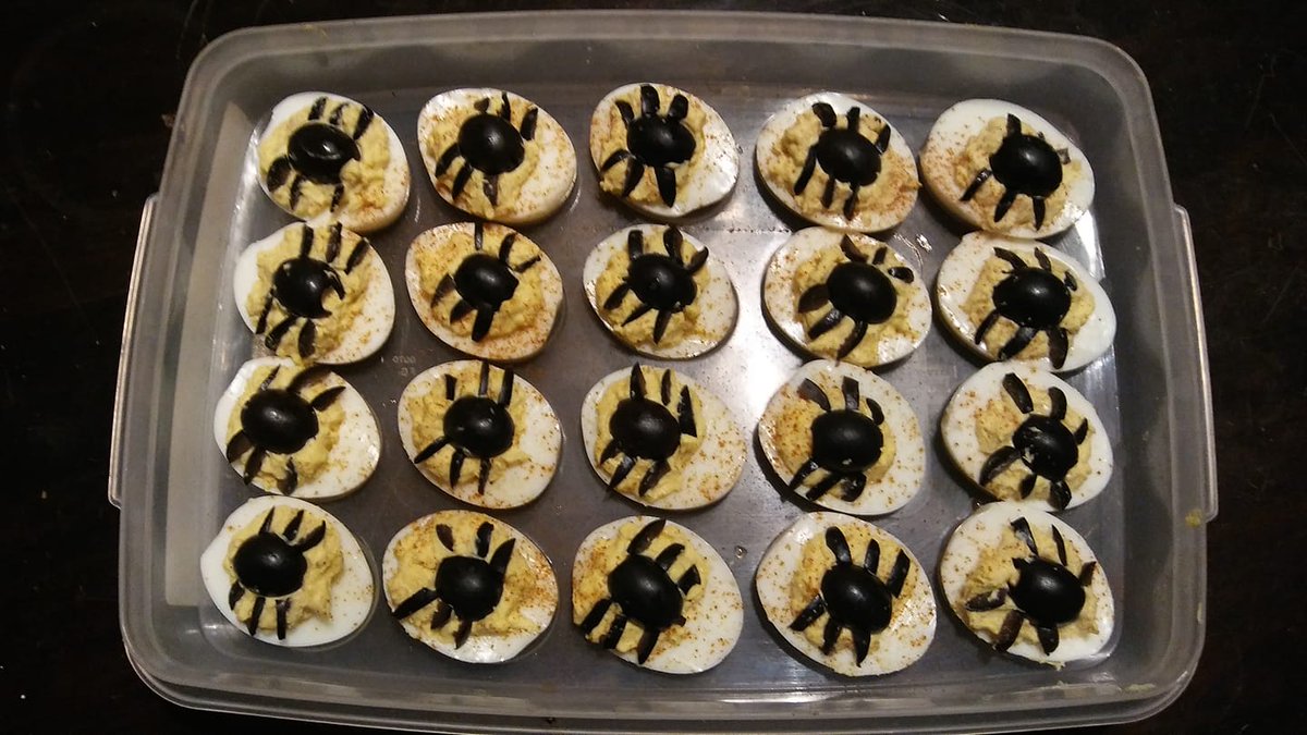ewalady's tweet photo. I made Spider Eggs for our department Potluck today! #Halloween https://t.co/x0WlawVnXH