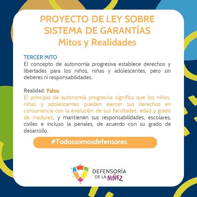 Pa__tty's tweet photo. 🚨🚨⭕📣🚨🚨Se acuerdan que ayer les decía que anda una campaña con falacias sobre la #leydegarantías de NNA, pues bien, pase y lea, acá como @defensorianinez derribamos al menos 6 mitos q dicha campaña pretende instalar, ayude con RT si le preocupan los ddhh de NNA! https://t.co/t9MtzETR27