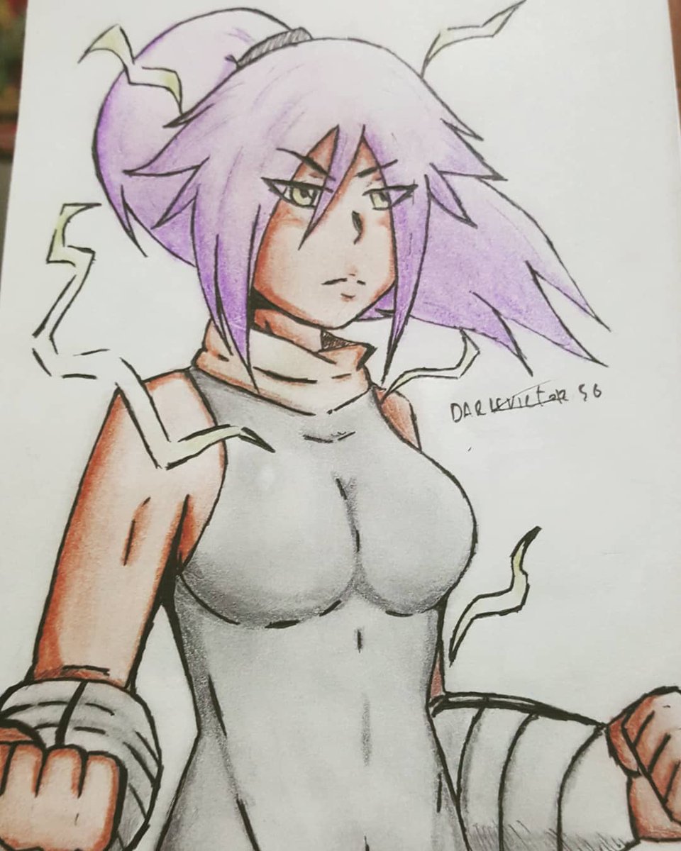 Darkvictor56's tweet photo. [Mini-Fanart] Yoruichi(Bleach: Arrancar saga) bueno un mini dibujo que hice en Clases que en mi opini��n si me acabo gustando la verdad xd #bleach2019 #bleach  #yoruichi #yoruichishihoin #shonenjump #waifu #traditionalart #artetradicional #dibujo #girl #girldrawing #animegirl https://t.co/ApLSwJSkiB