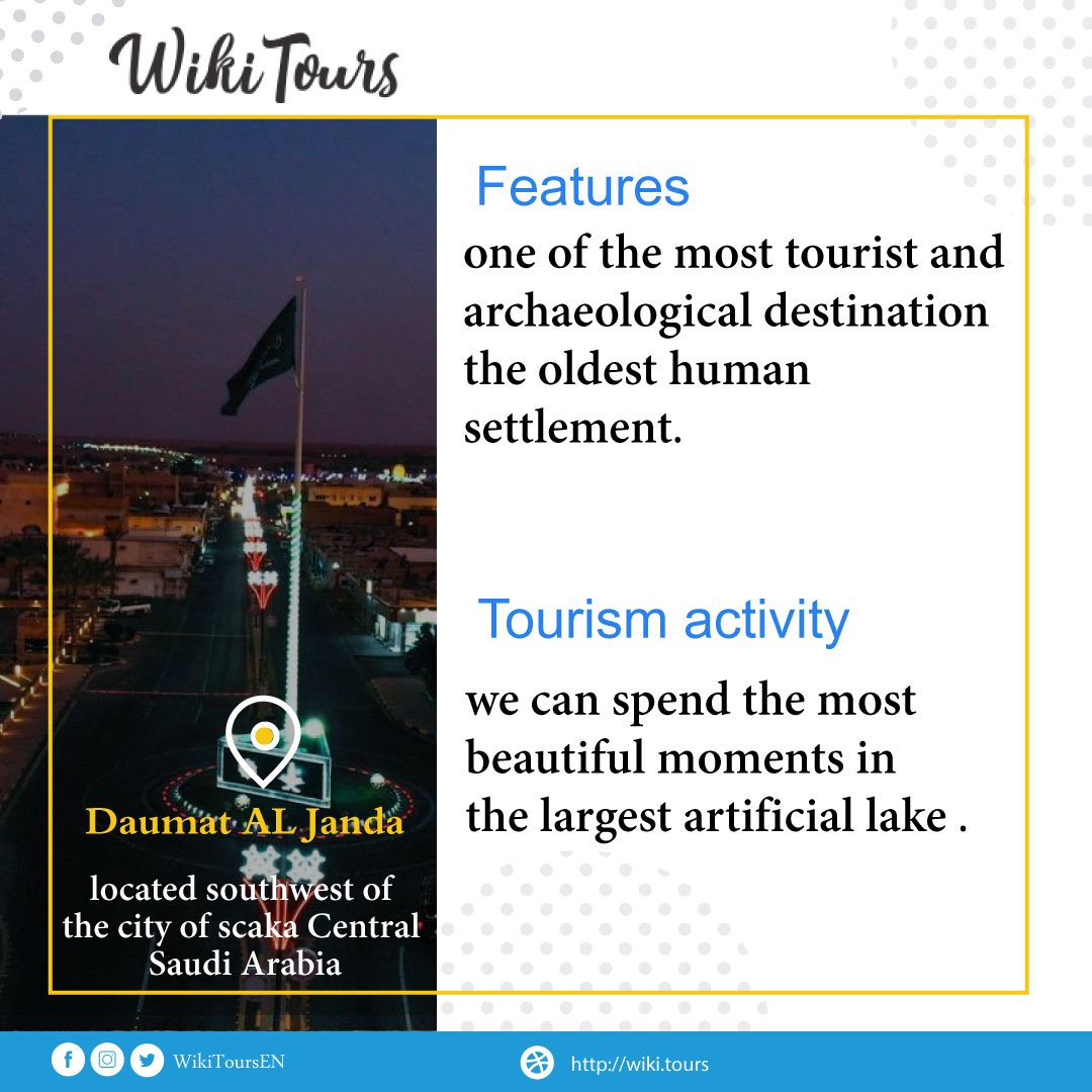 WikiToursEN's tweet photo. #Daumat_Al_jandal 🇸🇦 💚
#WikiTours
#أهلاً_بالعالم
#We lcomeToArabia https://t.co/HsI1JwnhFr