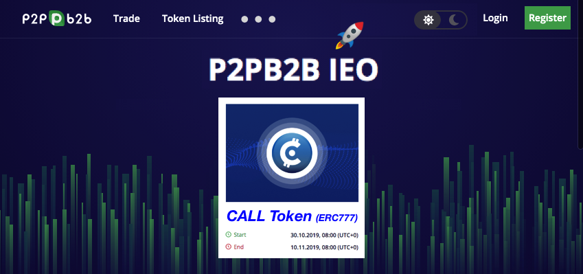 gcnews_io's tweet photo. It's live: the #IEO is for world's first #ERC777 CALL token! Participation is open right now at
  ➡️ https://t.co/Uc82RGJkGf
#P2PB2B @p2pb2b @GlobalCryptoAll #GCA #InitialExchangeOffering #Blockchain #Crypto #CryptoCurrency #CALL #CALLtoken #News #CryptoNews #ERC20 #Ethereum #ETH https://t.co/dwj8JUIB36