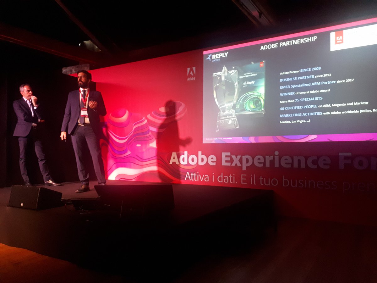 Reply_ITA's tweet photo. Aktive Reply, in collaborazione con Costa Crociere, interviene oggi con uno speech al #AdobeExperienceForum per approfondire il tema del #CustomerEngagement. https://t.co/pOnICISc0L