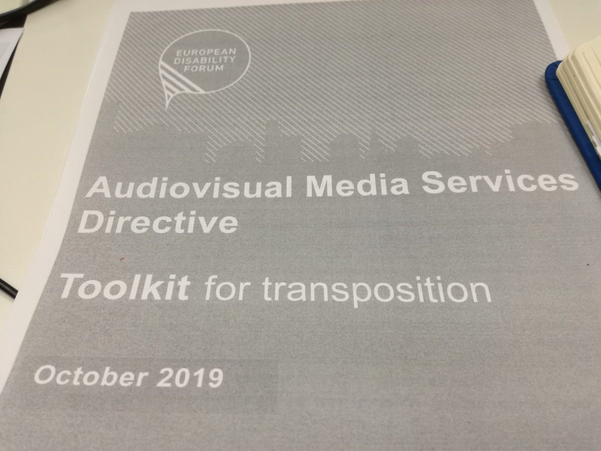 During today's @EPDHDb meeting we have learned and planned strategies to transposate the #AudiovisualMediaServiceDirective #AMSD to all European countries to achieve #AccessToCommunication #CommunicationAccessibility & #BreakCommunicationBarriers in #Audiovisual #Media