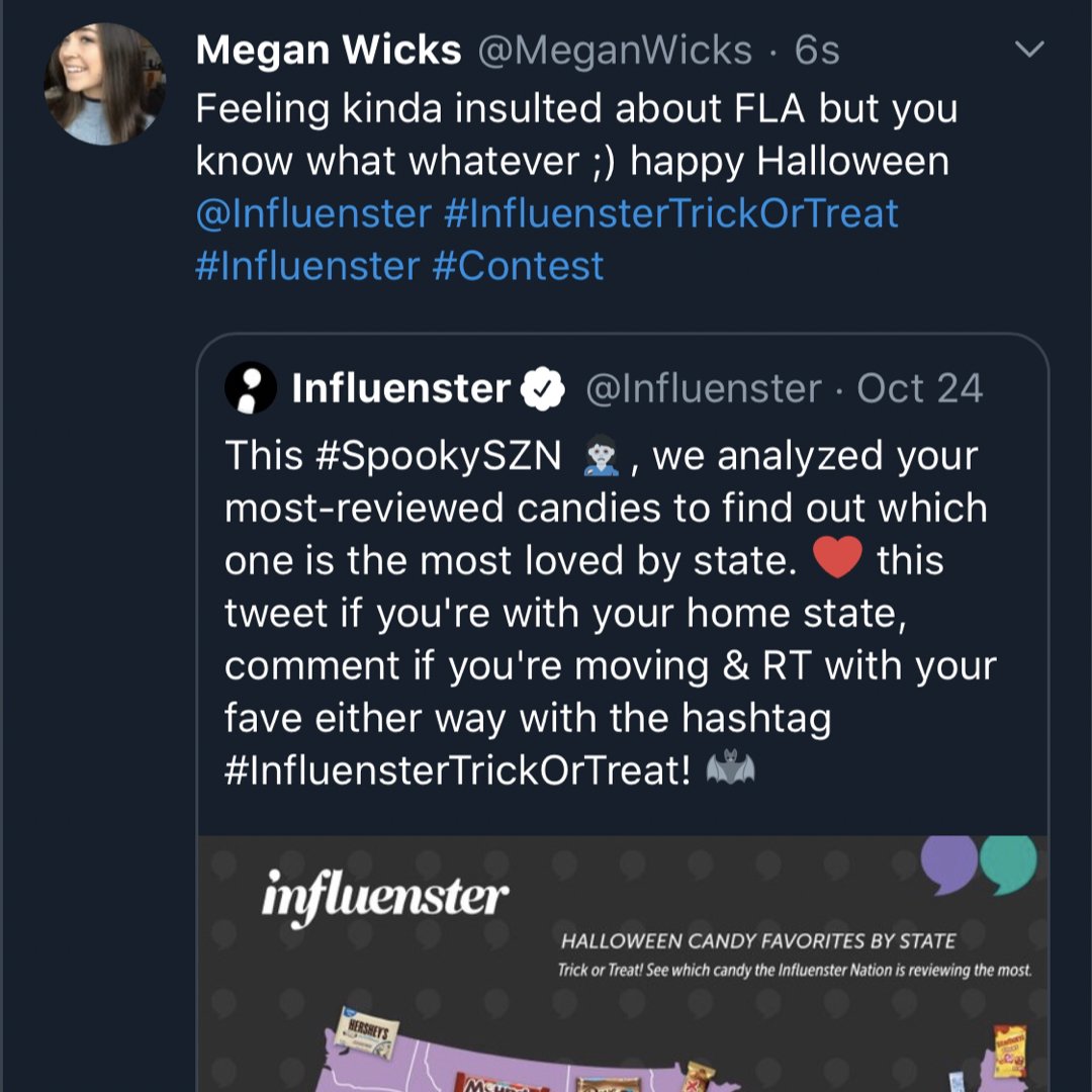 MeganWicks's tweet photo. @Influenster #InfluensterTrickOrTreat #Influenster #Contest https://t.co/tWa0F6HmGe