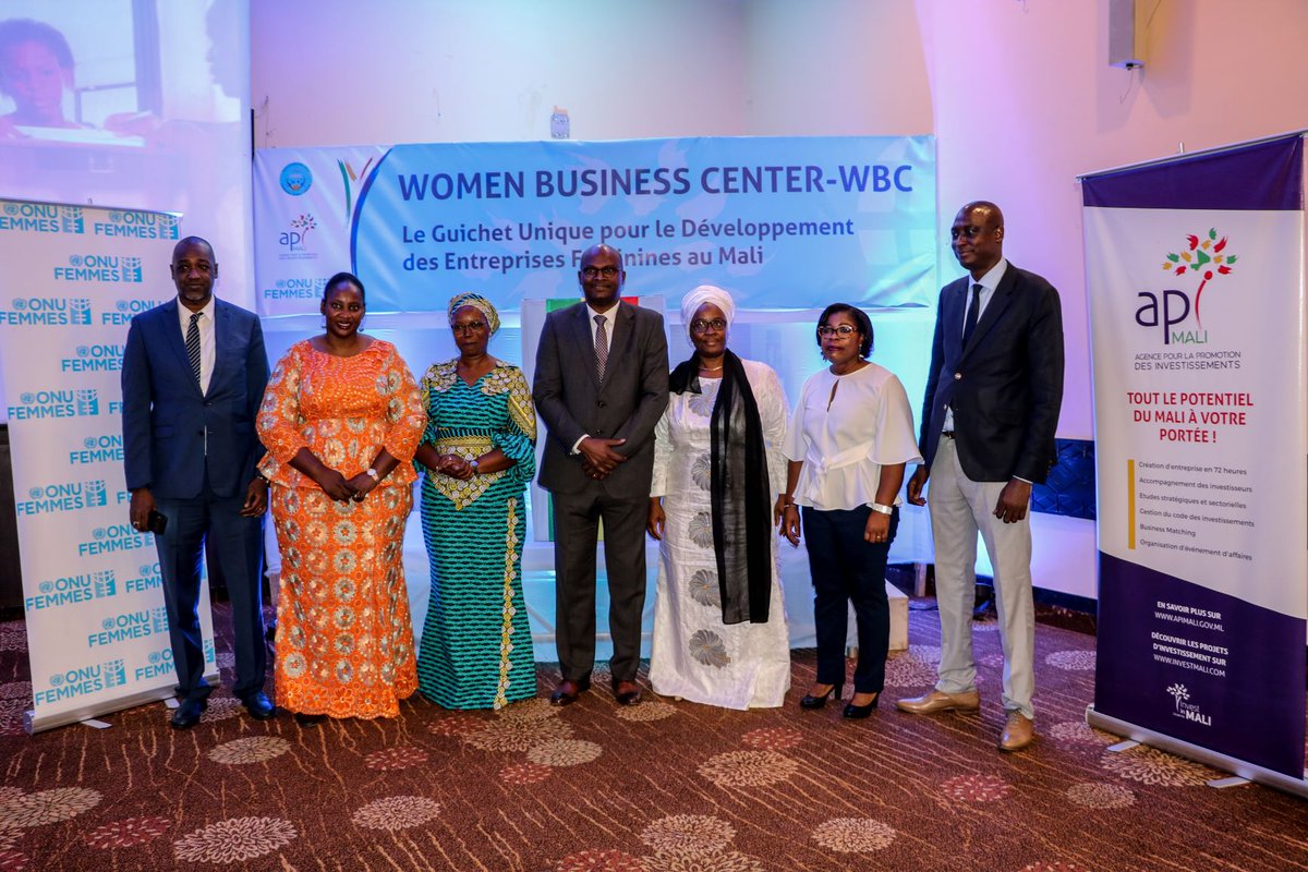 unwomenafrica's tweet photo. Aujourd’hui au #Mali : Lancement de la cellule d’appui aux entreprises féminines en présence du @GouvMali de @invest_mali et @UN_Women En mettant les femmes au cœur du dispositif économique, le Mali illustre une fois de plus sa volonté d’inclusivité ! https://t.co/HKBNpDZABE