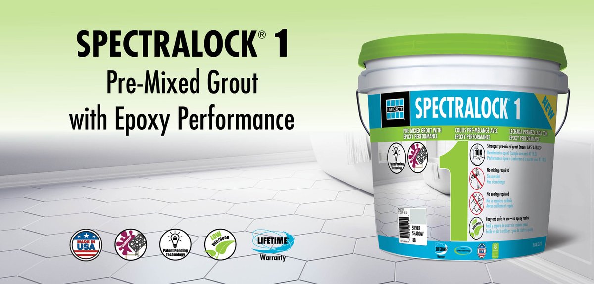 LATICRETE's tweet photo. #laticrete announcement!
Never before has a #premixedgrout offered the superior strength & performance of #epoxy now found in #SPECTRALOCK1. This professional grade #grout offers all the benefits of #SPECTRALOCK without the hassle of mixing.
Watch > https://t.co/rdWWlKXrec https://t.co/yBHJzLnugq