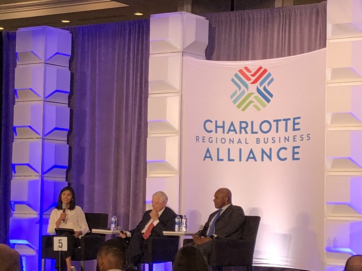 DeltaDentalNC's tweet photo. Such an honor to hear from Mayor Harvey Gantt and Hugh McColl—legendary game-changers, visionaries, collaborators and champions of the Charlotte region. Thanks to @clt_alliance CEO Janet LaBar for moderating. #cltsummits https://t.co/YcPkVBPAhq