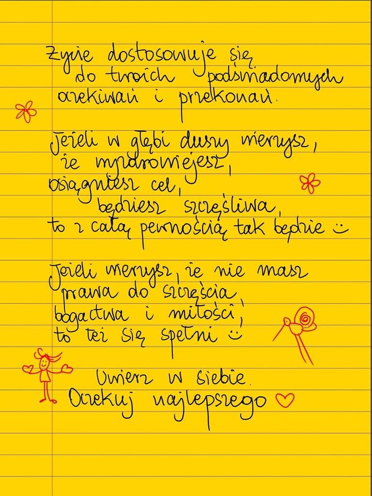 #oczekujnajlepszego #żółtakartka #BeataPawlikowska #szczęście #dobrydzień