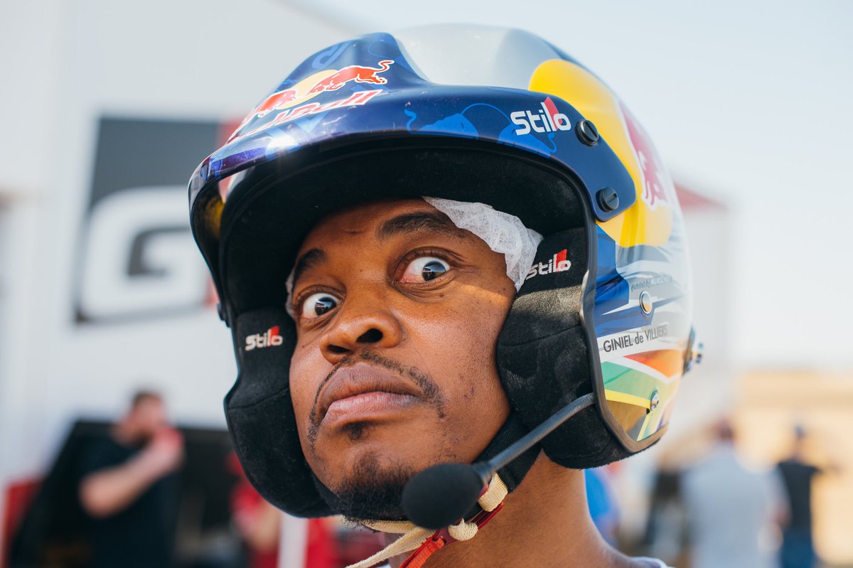 MphoPopps's tweet photo. My face before I jumped into a car with South African race and rally driver  @TheRealGiniel 😫😫
 Watch the full video today  at @RedBullZA 
#givingitgears #givesyouwings https://t.co/QWjjI1YIAH
