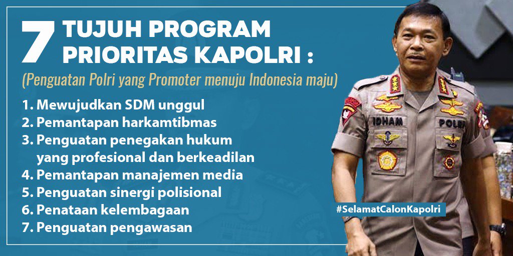 HumasMetro's tweet photo. 7 tujuh Proggram Prioritas Kapolri
#SelamatCalonKapolri https://t.co/wzznFEAvkP