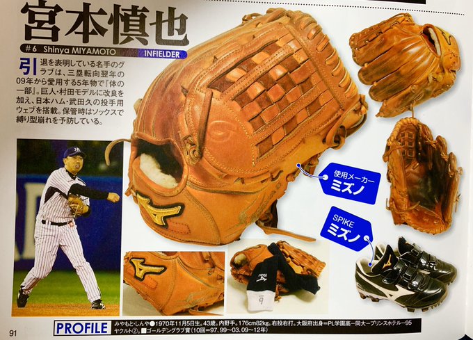 オンラインショップ 宮本慎也選手のバッティンググローブ sushitai.com.mx