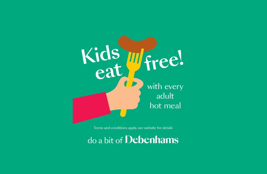 Kids eat free in the restaurant at <a href="/Debenhams/">Debenhams</a> in Broadmead, #BristolShoppingQuarter this half term. (Adult customers who buy an adult hot main meal will receive one free kid’s meal from the safari menu)
Offer ends Sunday 3 November.
bristolshoppingquarter.co.uk/offer/debenham…