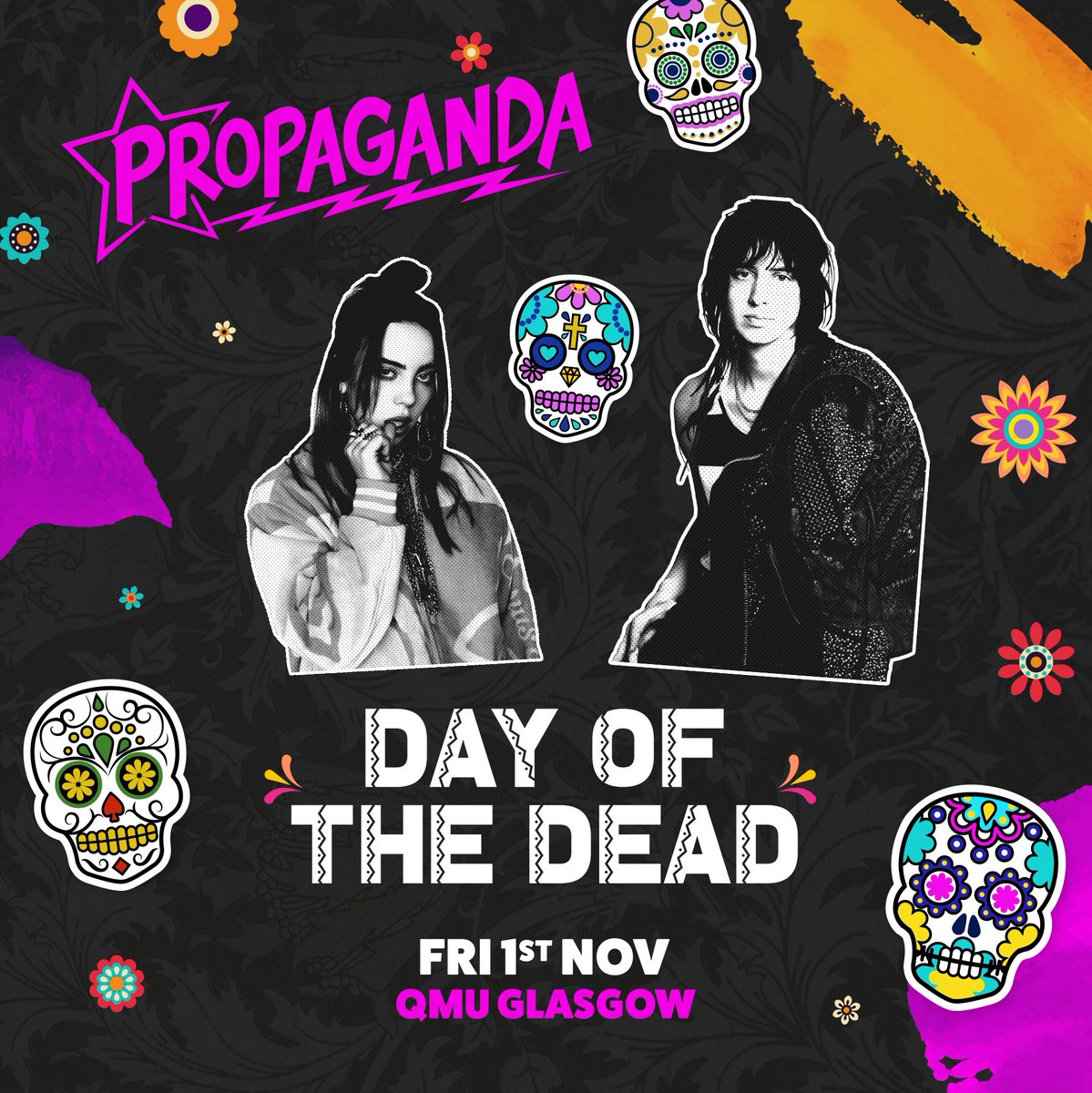 This Friday!! FREE ENTRY for students before 11pm!! ❤️ and we are open till 3am!!

Come join us for a post Halloween Day of The Dead <a href="/QMUnion/">Queen Margaret Union</a>! 

bit.ly/PropDOTDQJump

bit.ly/PropDOTDGList 

#propagandaglasgow <a href="/GlasgowQMU/">QMU Venue</a> #indie