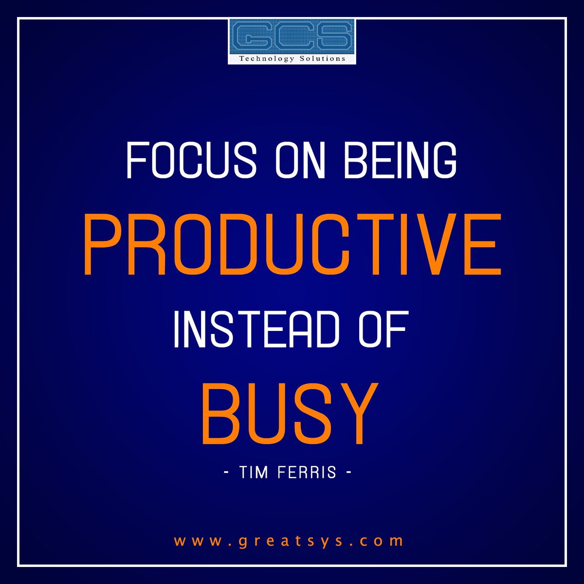 GCS Inc (@gcs247) on Twitter photo Focus on Being Productive Instead of Busy
Visit us: greatsys.com
Write to us: sales@greatsys.com
Call us: (847) 763 0763
Chicago:(312) 739 2427
Dallas: (972) 214 2373
#networkassesment #managedservices #GCS #Greatcomputersolutions #databackup #datarecovery Focus on Being Productive Instead of Busy
Visit us: greatsys.com
Write to us: sales@greatsys.com
Call us: (847) 763 0763
Chicago:(312) 739 2427
Dallas: (972) 214 2373
#networkassesment #managedservices #GCS #Greatcomputersolutions #databackup #datarecovery