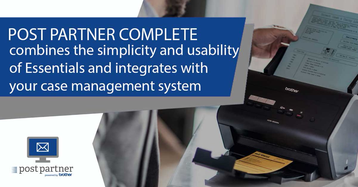 Post_Partner's tweet photo. Post Partner Complete combines the simplicity and usability of Essentials and integrates with your case management system https://t.co/EK8blNmodK 
#legaltech #lawfirms #conveyancing #probate #Wills #LPA https://t.co/otju97OiX7