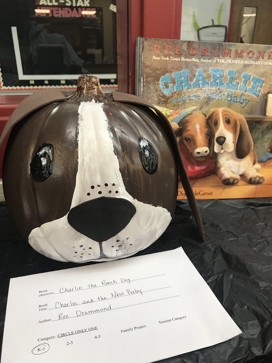 ClarksonLibrary's tweet photo. These kids never cease to amaze me.  Just a few examples from our character pumpkin contest.  Entries will still be accepted through Friday. #redhawkreaders #WeAreGCconnectED https://t.co/L9f5lff0Fl